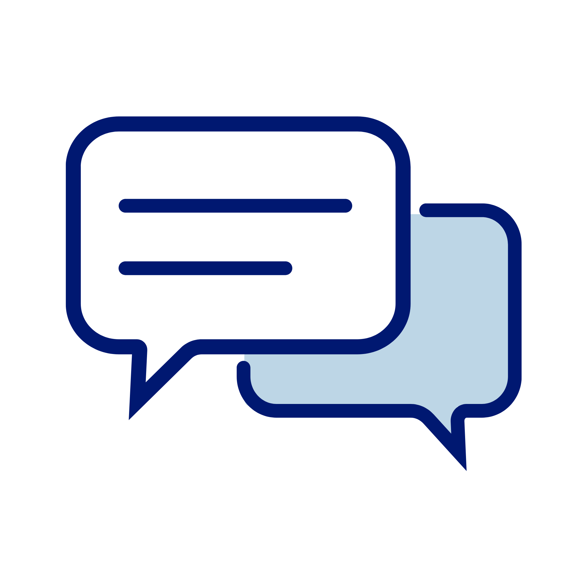 Talk bubble graphics representing commentary and opinion.