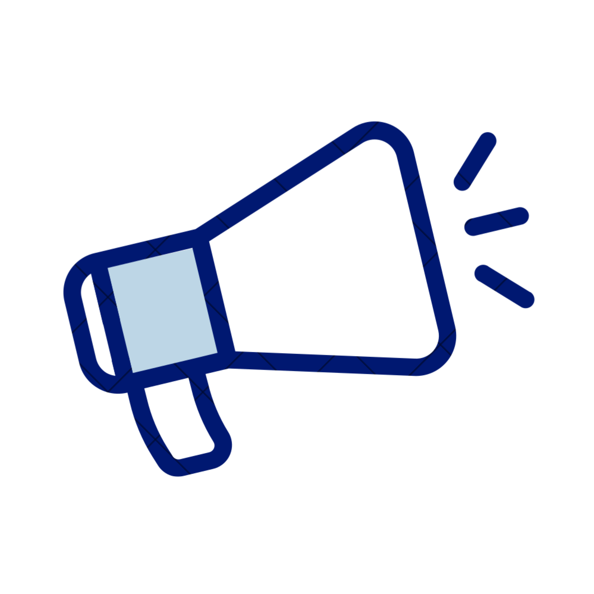 A graphic icon of a megaphone as a symbol for the PORTAL Post email newsletter.