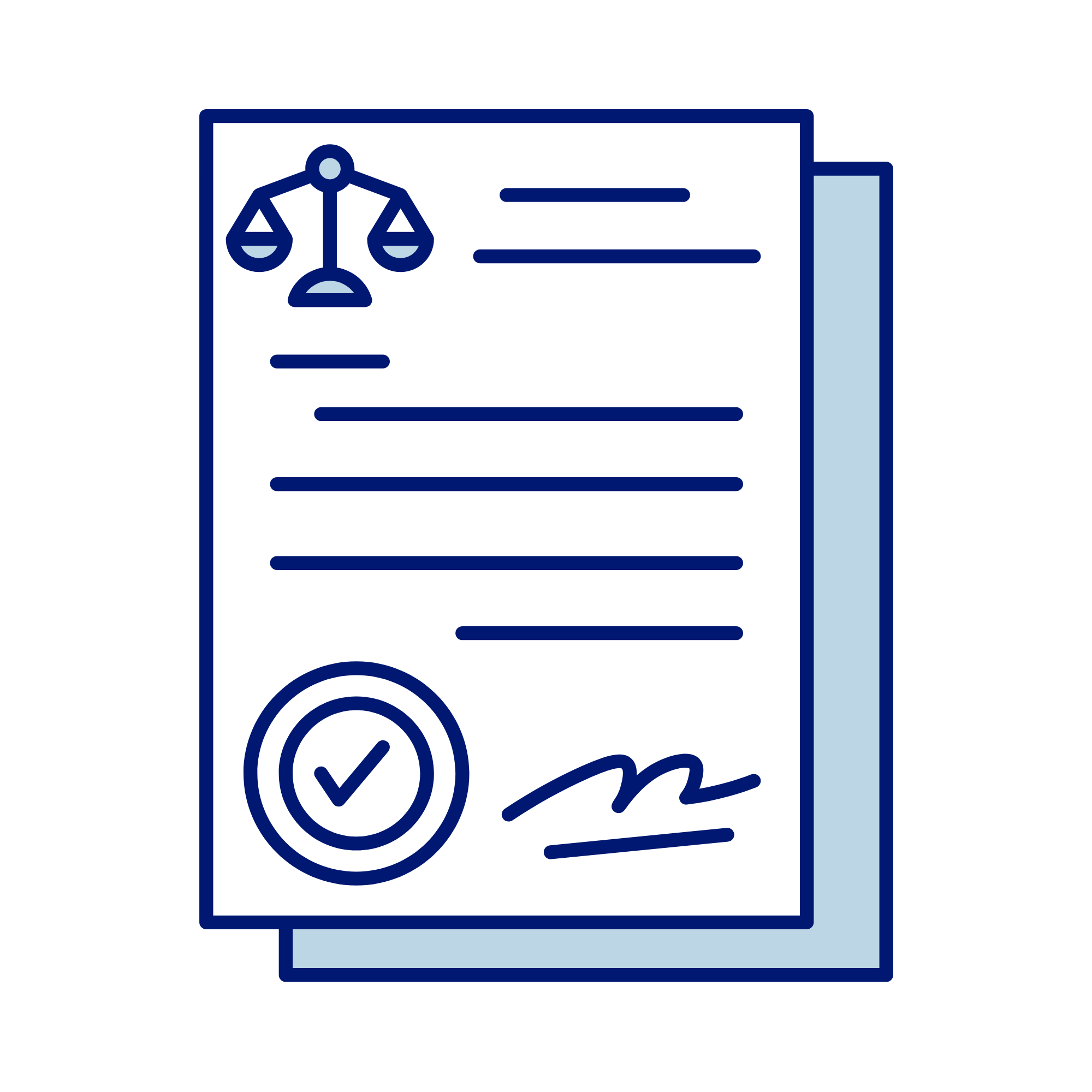 An icon of a bill representing government policy.